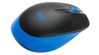 LOGITECH M190 Full-size wireless mouse - BLUE - 2.4GHZ - 910-005907